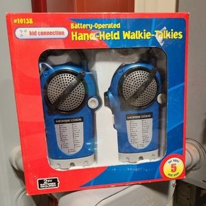 Kid Connection Battery Operated Hand-Held Walkie- Talkies W/gold Over Speaker gr